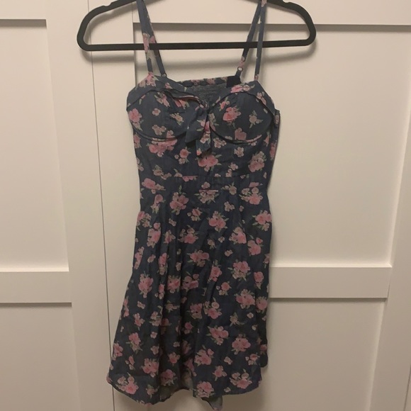 Jessica simpson floral denim dress with pockets - Picture 1 of 1